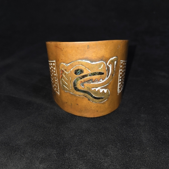 Vintage Jewelry - *RARE* Vintage Copper Dragon Cuff